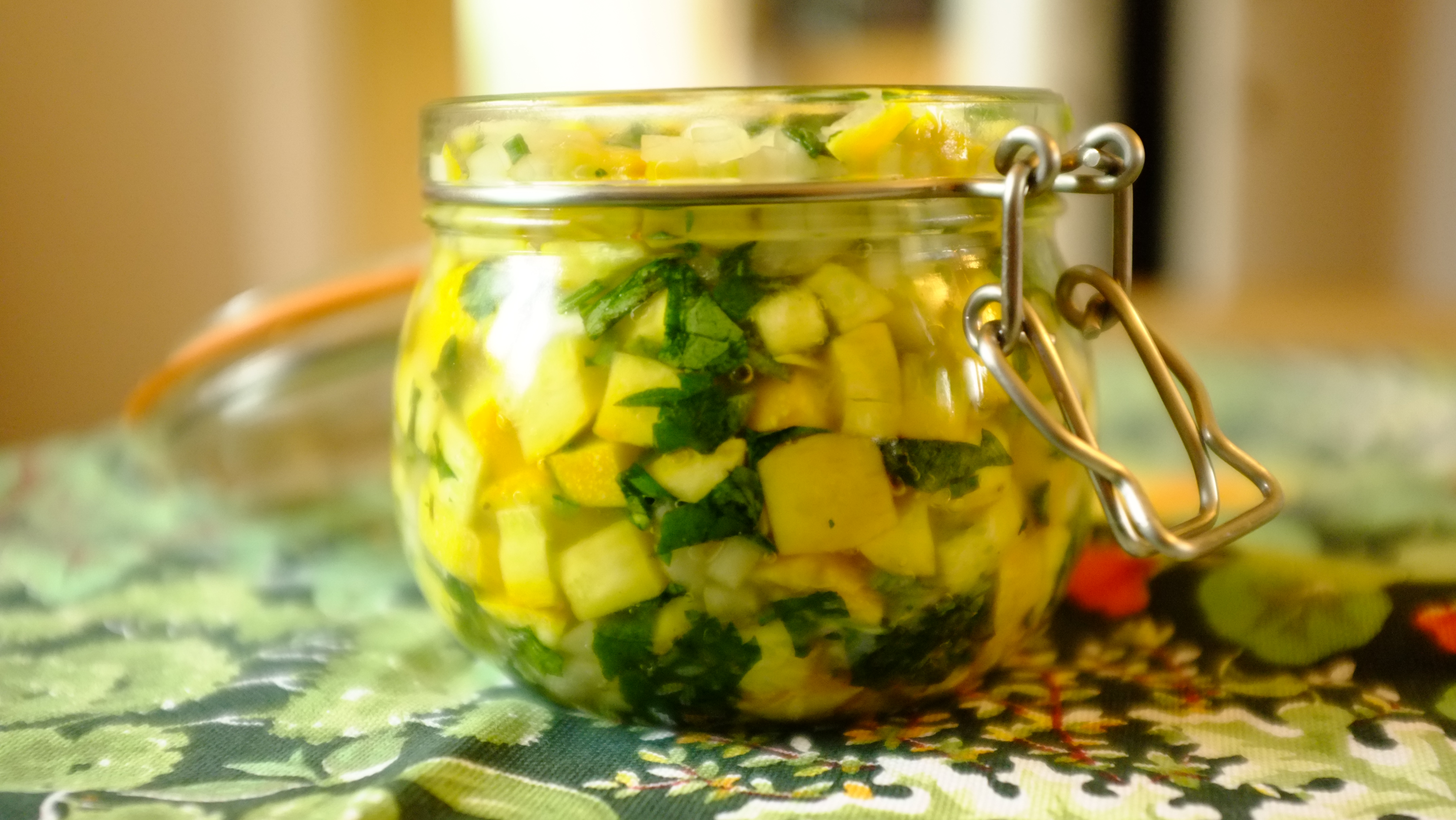 Fermented Courgettes with Wild Herbs
